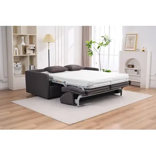 Atlantic Home Collection Schlafsofa "Robin, B: 168cm", grau (anthrazit), B:186cm H:84cm T:96cm, ATLANTIC HOME COLLECTION, Sofas, Schlafsofa, mit Matratze und Zierkissen, Dauerschläfer, Topseller