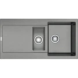 Franke MARIS MRG 651 Einbauspüle / Fraganit / Steingrau / Reversibel / Druckknopf / 60 cm