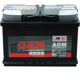 GEM 12V 80Ah 790A/EN Start Stop AGM Batterie Starterbatterie Autobatterie