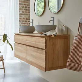 Tikamoon Waschtischunterschrank 120 x 0 x 0 cm Braun
