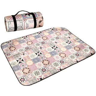 FANSU Strandmatte Outdoor Picknickdecke Wasserdicht Picknickdecke Stranddecke Sandfrei, Waschbare Stranddecke für Camping,Picknick,Strand (200x150cm,Lila)