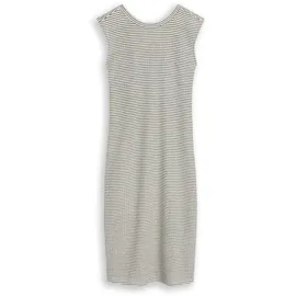 Tom Tailor Midikleid Gestreift Weiß M