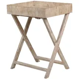 MiaMöbel Tablett Suri mit Ständer Massivholz Mango