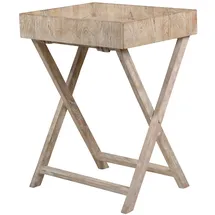 MiaMöbel Tablett Suri mit Ständer Massivholz Mango