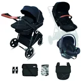 BabyGO Halime 3 in 1 anthracite Gestell black