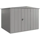 Hörmann Metall-Gerätehaus Berry Modern mit Satteldach Typ 3, 324 x 248 cm,graualuminium,8 m2