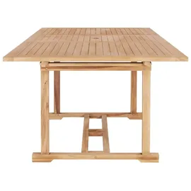 vidaXL Gartentisch Ausziehtisch 150-200 x 100 x 75 cm Massivholz Braun