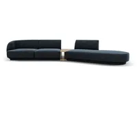 Micadoni Sofa Miley, modular 4-Sitzer mit 1 Armlehne blau