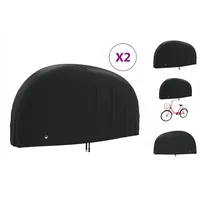 VidaXL Fahrrad-Abdeckungen 2 Stk. 200x70x110 cm 190T Oxford-Gewebe