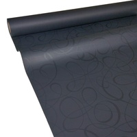 JUNOPAX 50m x 0,75m Papiertischdecke Loop schwarz