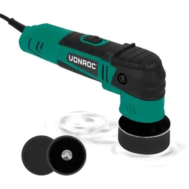 VONROC Dual Action Polierer 400 w – Ø50 - Ø75MM - inkl. 2 Trägerplatten und 2 Polierpads – Sanftanlaufelektronik – Konstantleistungselektronik