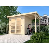 Weka Gartenhaus 321 A 3,69 x 1,94 m natur inkl. Anbau