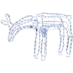 Outdoor Weihnachtsbeleuchtung LED weiß Reh mit beweglichem Kopf 53 cm KRISTNES