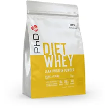 PHD Nutrition Diet Whey Protein Pulver 1kg Vanillecreme, Kalorienarmes High Protein Eiweißpulver zur Diät Unterstützung mit 16g Eiweiß pro Portion