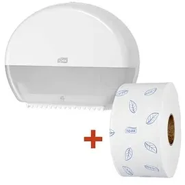 TORK Toilettenpapierspender-Set Elevation T2 Mini 955000 weiß Kunststoff, 1 Set