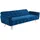 vente-unique Schlafsofa Klappsofa 3-Sitzer - Samt - Dunkelblau - POLANI