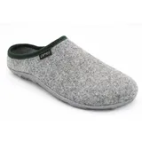 pifit! Pantoffel "homey" mit Barfußgefühl, 32100-4, grau/grün Barfußschuh Pantoffel, Hausschuh 47 EU