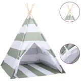 vidaXL Kinder Tipi-Zelt Tasche Pfirsichhaut Gestreift 120x120x150 cm