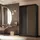 masseno Schwebetürenschrank LAMELLO 120 x 216 x 61 cm Schwarz