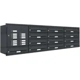 AL Briefkastensysteme 13er Premium Briefkasten Unterputz Anthrazit