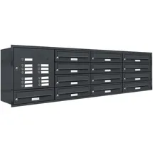 AL Briefkastensysteme 13er Premium Briefkasten Unterputz Anthrazit