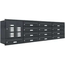 AL Briefkastensysteme 13er Premium Briefkasten Unterputz Anthrazit