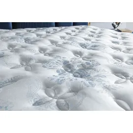 Villa Möbel NOVA Polsterbett 120x200 - Farbe: Blau - Set: Bettkasten-Kopfteil - Blau