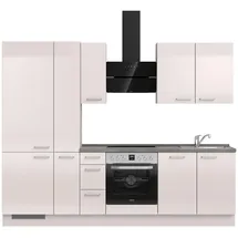 Nobilia Küchenleerblock Flash, Schiefer, Hellgrau, Metall, 3 Schubladen, nur wie online abgebildet bestellbar, 270 cm, Blauer Engel, Pefc, Goldenes M, Made in Germany, DGM-Klimapakt, seitenverkehrt erhältlich, vormontierter Korpus, Küchen, Küchenzeilen &