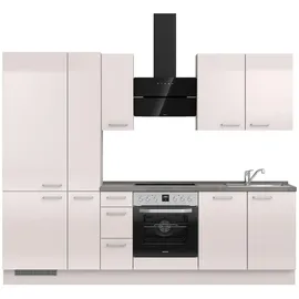 Nobilia Küchenleerblock Flash, Schiefer, Hellgrau, Metall, 3 Schubladen, nur wie online abgebildet bestellbar, 270 cm, Blauer Engel, Pefc, Goldenes M, Made in Germany, DGM-Klimapakt, seitenverkehrt erhältlich, vormontierter Korpus, Küchen, Küchenzeilen &