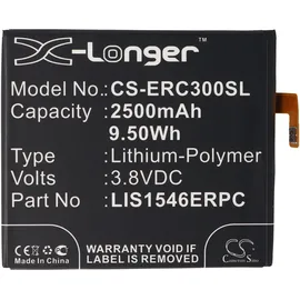 AccuCell Akku passend für Sony Ericsson XPERIA T3, Li-Polymer, 3,8V, 2500mAh, 9,5Wh, built-in, ohne Werkzeug