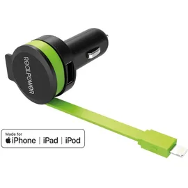 Realpower 257637 USB Ladestation USB Schwarz, Grün