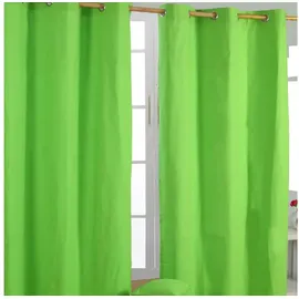 Homescapes Gardinen unifarben grün 2er Set 182 x 137 cm - Homescapes