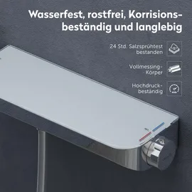 doporro Badewannenarmatur Thermostat Silber