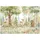 WallArena - Vlies Fototapete Kinderzimmer 400x280 cm Wald Tiere - Fototapeten Tapeten für Kinder Mädchen & Jungen - Kindertapete - Kinderzimmertapete Natur Tiere Blumen