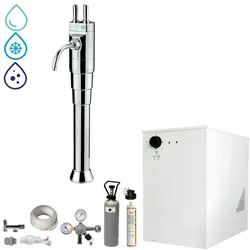 BieTal® Tafelwassergerät BieTal BT-30U Kühlung Schanksäule mit Hebel Filter 6Kg CO2