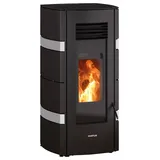 Justus Pelletofen Sia Sia Stahl Schwarz-Weiß 8 kW mit Automatik