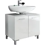 BMG Möbel Hochglanz SOFTCLOSE Bad Unterschrank Waschbeckenunterschrank Marbella in Hochglanz weiß mit Softclose und Einlegeboden - Made in Germany -