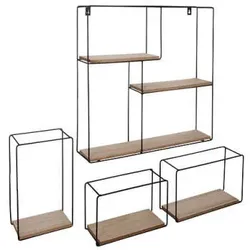 5Five Metall-Wandregale - 4er-Set