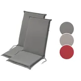 XDREAM Hochlehnerauflage 2er Set Gartenstuhlauflagen für Hochlehner und Klappsessel, (2 St), indoor & outdoor, waschbar, ca. 120 x 50 x 6 cm grau