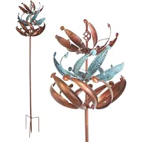 Lemodo Windrad mit 3 gegenläufigen Rotoren 221 cm bronze