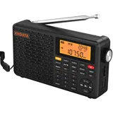 XHDATA D109WB Klein Tragbares Retro Radio FM/AM/LW TF/Bluetooth MP3-Player SOS-Alarm Küchenradio Outdoor Camping Notfall Senioren Kinder