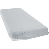 Andas Spannbettlaken Jersey 90 x 200 cm hellgrau meliert