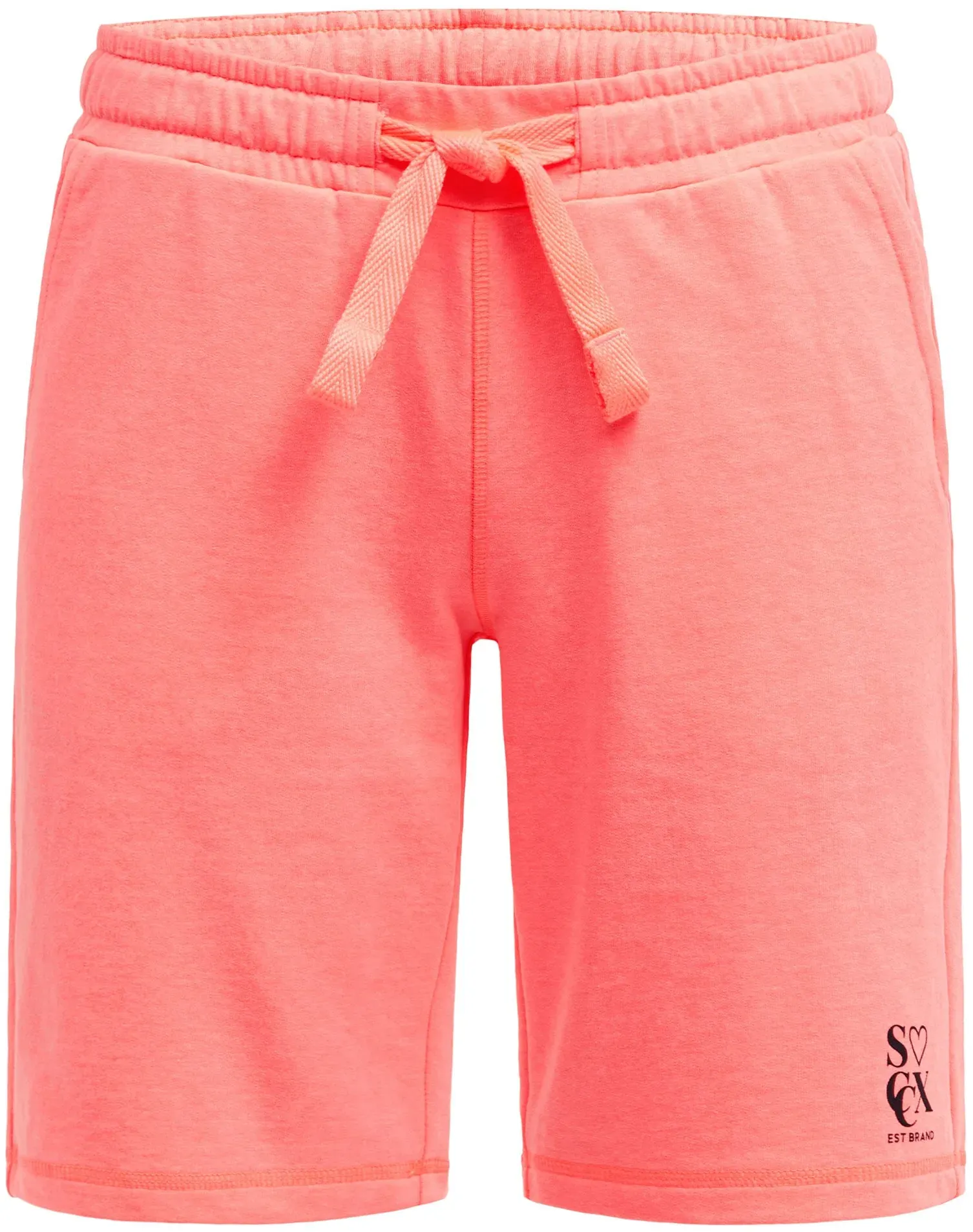 Sporthose SOCCX, Damen, Gr. S, Normalgrößen, orange, Sweatware, Material: 50% Baumwolle, 50% Polyester, bedruckt, regular fit kurz, Hosen Sporthose, mit Elastikbund und Kordel