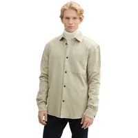 Tom Tailor Relaxed Garment Dye Langarmhemd Beige Abbey Stone
