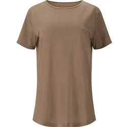 ATHLECIA Damen T-Shirt Lizzy W Slub S/S Tee, Walnut, 40