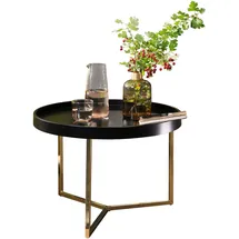 KADIMA DESIGN JESI Schwarz Gold Rund 58,5 x 42 x 58,5 cm