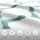 OTTO home Alba Biber petrol/weiß 200 x 200 cm + 2 x 80 x 80 cm