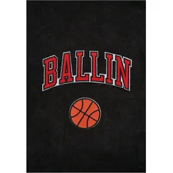 Mini Bag URBAN CLASSICS "Urban Classics Unisex Ballin DIY Terry Tote bag", Damen, Gr. one size, schwarz (schwarz, gold), Polyester, Polyamid, unifarben, Taschen Shopper