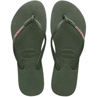 Havaianas Damen Slim Logo Flip Flops, grün, 33/34 EU