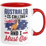 Trendation Auslandsjahr Geschenk Abschied Tasse Australien Is Calling And I Must Go Australia Abschiedsgeschenk
